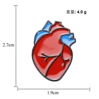 Color Drip Oil Human Organ Brooch Corsage Brain Eyes Lung Brooch Accessories sku image 2