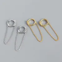 925 Sterling Silver Gem Geometric Earrings main image 5