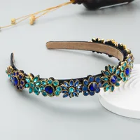 Fashion Baroque Inlaid Color Rhinestone Flower Wholesale Headband sku image 3