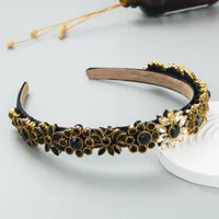 Fashion Baroque Inlaid Color Rhinestone Flower Wholesale Headband sku image 4