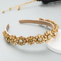 Fashion Baroque Inlaid Color Rhinestone Flower Wholesale Headband sku image 5