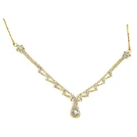 European And American Trendy Rhinestone Headdress Simple Water Drop Forehead Chain main image 2