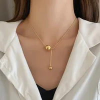 304 Stainless Steel 18K Gold Plated Simple Style Plating Geometric Necklace main image 1
