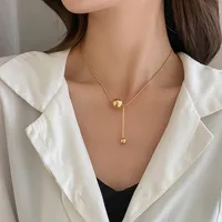 304 Stainless Steel 18K Gold Plated Simple Style Plating Geometric Necklace main image 2