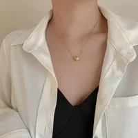 304 Stainless Steel 18K Gold Plated Simple Style Plating Geometric Necklace main image 4
