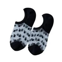 Fashion Thin Transparent Socks Low Cut Mesh Hollow One-piece Boat Socks main image 5