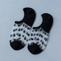 Fashion Thin Transparent Socks Low Cut Mesh Hollow One-piece Boat Socks sku image 2
