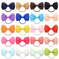 European And American Hair Accessories Children's Solid Color Bow Cute Hair Tie main image 1
