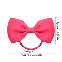 European And American Hair Accessories Children's Solid Color Bow Cute Hair Tie main image 3