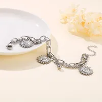 European And American Fashion Double-layer Titanium Steel Sun Pendant Bracelet Wholesale main image 3
