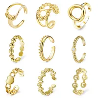 Wholesale Jewelry Simple Style Geometric 304 Stainless Steel No Inlaid 18K Gold Plated Plating main image 10