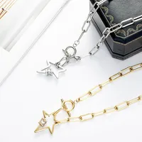 Wholesale Jewelry Fashion Geometric 304 Stainless Steel 18K Gold Plated Plating Necklace main image 5
