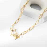 Wholesale Jewelry Fashion Geometric 304 Stainless Steel 18K Gold Plated Plating Necklace main image 4