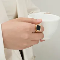Wholesale Jewelry Simple Style Geometric 304 Stainless Steel Acrylic 18K Gold Plated Stoving Varnish Necklace main image 3