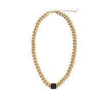 Wholesale Jewelry Simple Style Geometric 304 Stainless Steel Acrylic 18K Gold Plated Stoving Varnish Necklace main image 5
