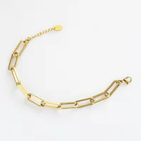 Fashion 304 Stainless Steel 18K Gold Plated No Inlaid Bracelets In Bulk main image 3