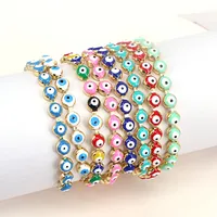 Bohemian Melange Demon Eye Ladies Copper Bracelet Ethnic Adjustable Bracelet Hand Jewelry main image 2