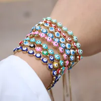 Bohemian Melange Demon Eye Ladies Copper Bracelet Ethnic Adjustable Bracelet Hand Jewelry main image 4