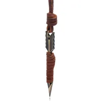 An Arrow Wearing A Vintage Top Layer Cowhide Necklace Nhpk145673 sku image 2