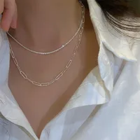Vintage Niche Accessories Chain Sparkling Stacking Double Layer Clavicle Chain main image 1