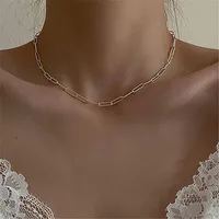 Vintage Niche Accessories Chain Sparkling Stacking Double Layer Clavicle Chain main image 2