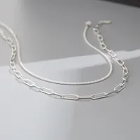 Vintage Niche Accessories Chain Sparkling Stacking Double Layer Clavicle Chain main image 4