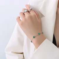 Fashion Geometric 304 Stainless Steel 18K Gold Plated Bracelets In Bulk sku image 1