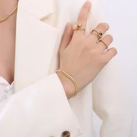 Wholesale Jewelry Fashion 304 Stainless Steel No Inlaid 18K Gold Plated Plating sku image 14
