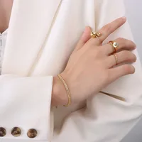 Wholesale Jewelry Fashion 304 Stainless Steel No Inlaid 18K Gold Plated Plating sku image 16