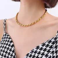 Wholesale Jewelry Fashion Geometric 304 Stainless Steel 18K Gold Plated Plating Necklace sku image 7