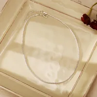 Vintage Niche Accessories Chain Sparkling Stacking Double Layer Clavicle Chain sku image 1