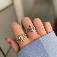 Fashion Circle Geometric Zircon Studded Index Finger Ring main image 4