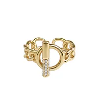 Fashion Circle Geometric Zircon Studded Index Finger Ring main image 5