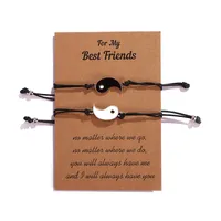 New Best Friends Bracelet Adjustable Creative Ethnic Style Tai Chi Yin Yang Braided Bracelet main image 2