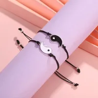 New Best Friends Bracelet Adjustable Creative Ethnic Style Tai Chi Yin Yang Braided Bracelet main image 4