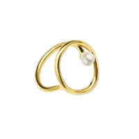 Wholesale Jewelry Lady Geometric 304 Stainless Steel Pearl 18K Gold Plated Plating main image 5