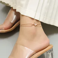 Fashion Geometric Titanium Steel Plating No Inlaid Women's Anklet main image 1