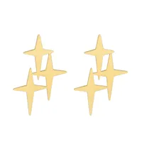 Fashion Geometric Plating 304 Stainless Steel No Inlaid 18K Gold Plated Earrings main image 5