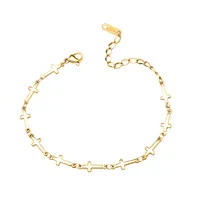 Fashion Geometric 304 Stainless Steel 18K Gold Plated No Inlaid Bracelets In Bulk main image 5