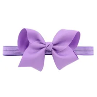 European And American Children's Handmade Solid Color Alice Flower Bow Baby Headband sku image 5