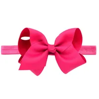 European And American Children's Handmade Solid Color Alice Flower Bow Baby Headband sku image 13