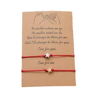 New Woven Bracelet European And American Independence Day Copper Star Card Bracelet sku image 1