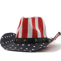 Fashion Sailor Dance American Flag Retro Western Cowboy Hat main image 4