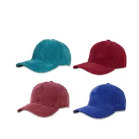 Simple Khaki Hat Korean Fashion Warm Wide-brim Shade Corduroy Baseball Cap main image 3