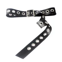 European And American Fashion Big Eyelet Square Buckle Corset Pin Buckle Pu Belt main image 5