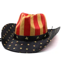 Fashion Sailor Dance American Flag Retro Western Cowboy Hat sku image 2