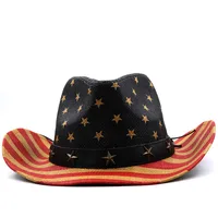 Fashion Sailor Dance American Flag Retro Western Cowboy Hat sku image 5
