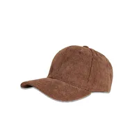 Simple Khaki Hat Korean Fashion Warm Wide-brim Shade Corduroy Baseball Cap sku image 8