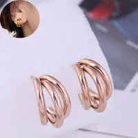 Fashion Sweet Simple Personality Titanium Steel Temperament Earrings main image 1
