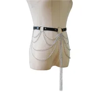Fashion Geometric Pu Leather Tassel Women's Chain Belts main image 5